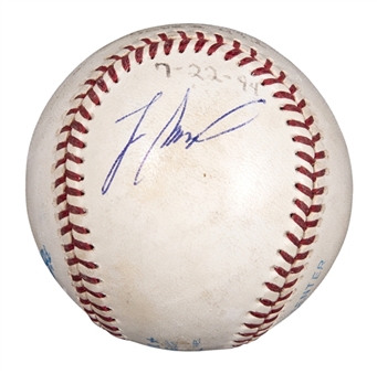 1994 Lee Smith Game Used/Signed Career Save #432 Baseball Used On 7/22/94 (Smith LOA)